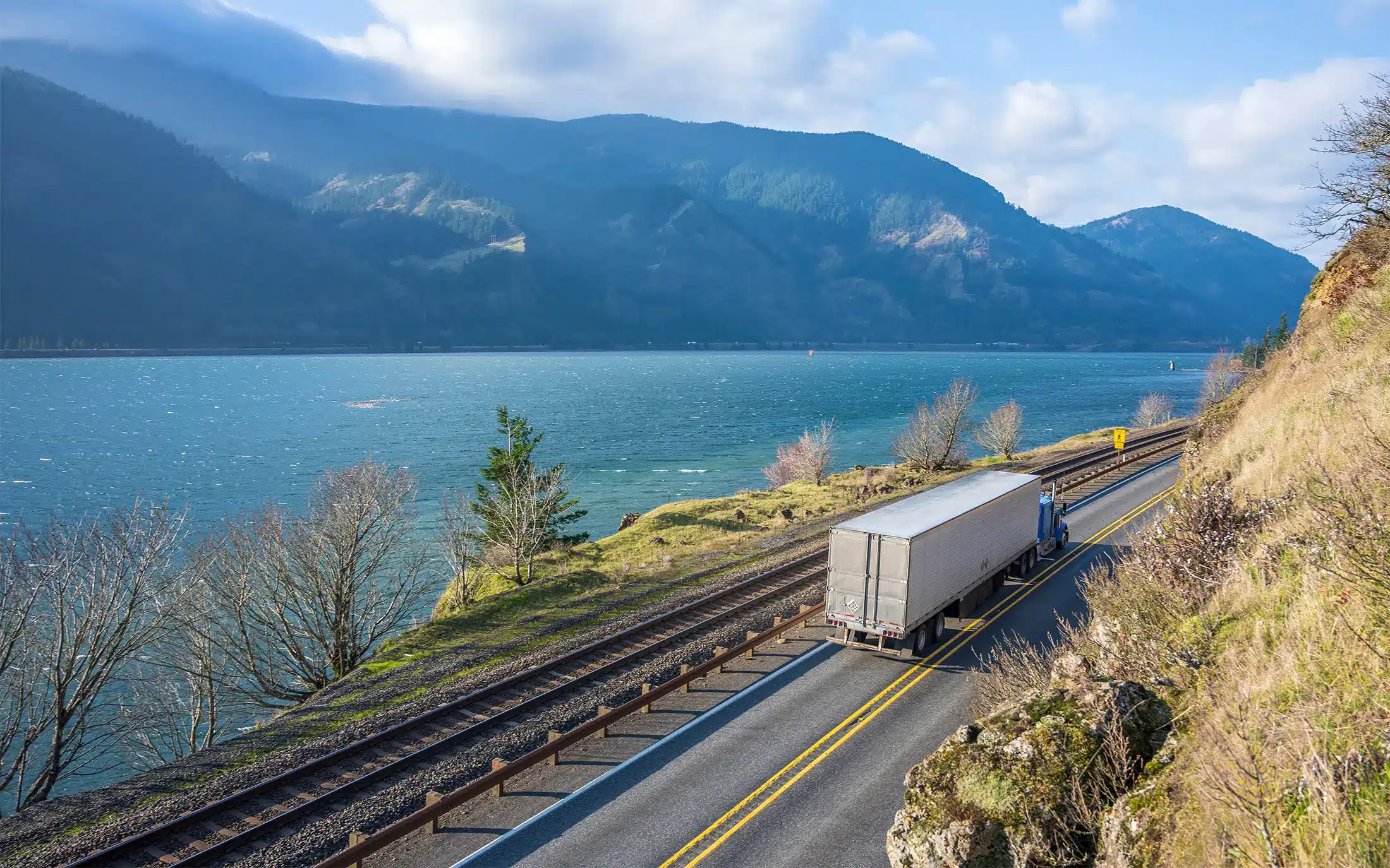 Semi Truck Train Tracks